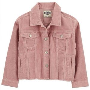 Oshkosh B’gosh Pink Corduroy raw Hem Lightweight girls Jacket, 6/6X, MSRP $45
